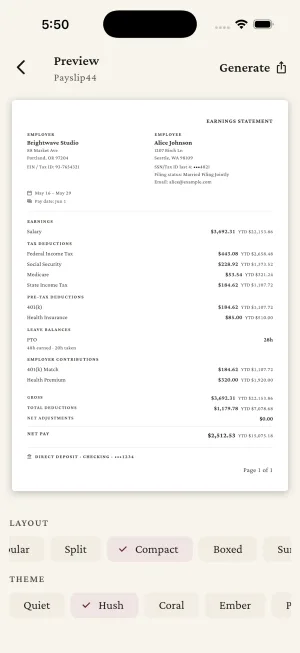 Payslip44 — Preview